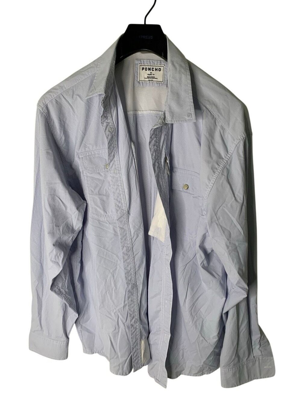 Poncho regular fit button down shirt men's size XL